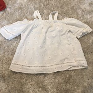 Off the shoulder flower shirt